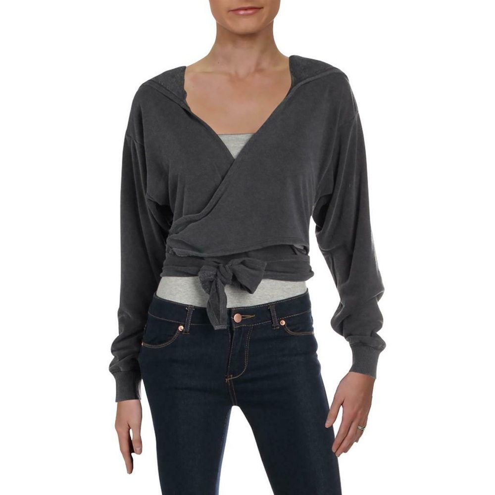 Free People Cropped Hoodie (wrap waist)